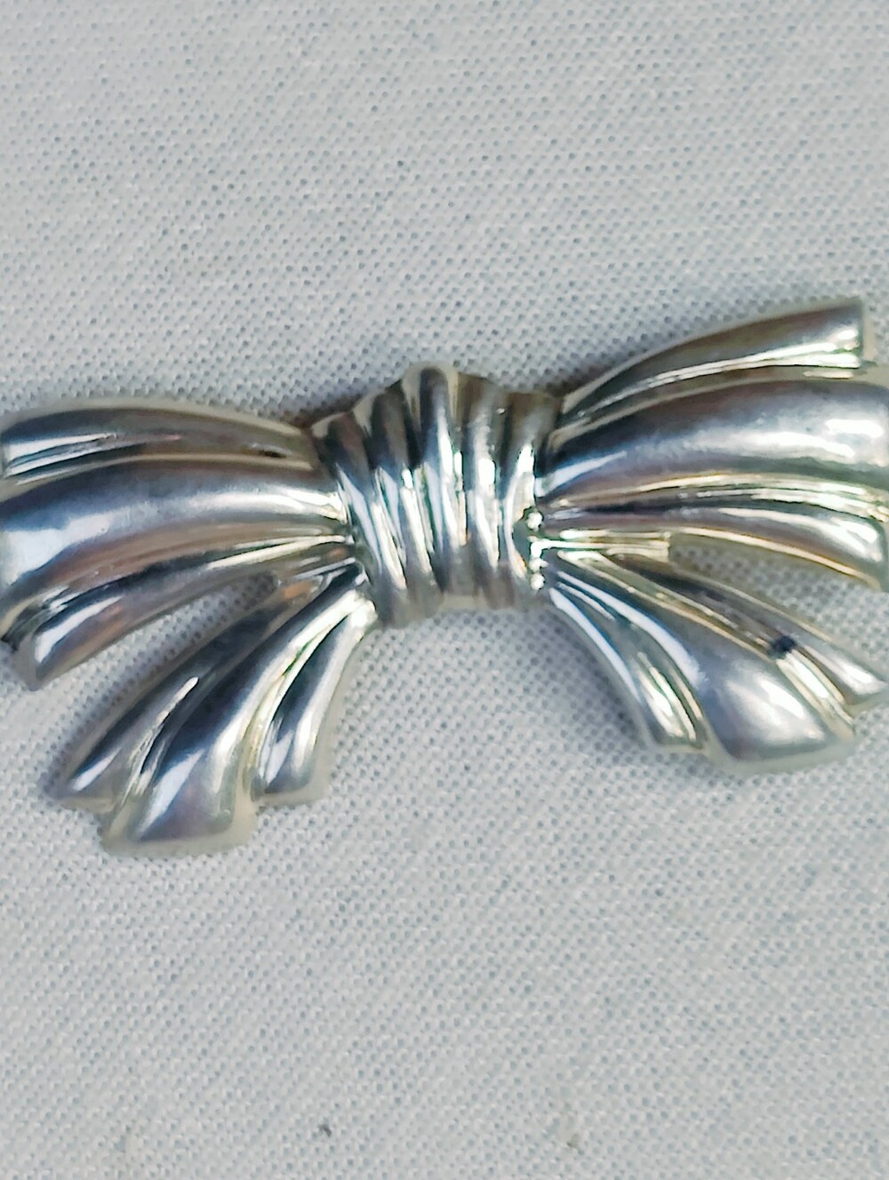 Huge Vintage Sterling Silver Taxco Bow Pendant/Brooch - Picture 2 of 7